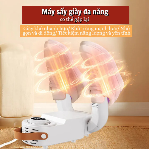 Máy sấy giày, tất, găng tay mini cao cấp làm khô nhanh, khử mùi và hỗ trợ diệt khuẩn hiệu quả.