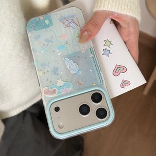Ốp lưng cứng Tương thích với iPhone 13 14 14Pro 14ProMax 15 15Pro 15ProMax 16 16Pro 16ProMax 17 17Pro 17ProMax 17Air Blue Ocean Pattern Case