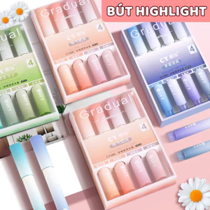 Bút Highlight Gradual Pastel Cho Học Sinh – Bút Nhớ Tone Nhẹ Dịu, Đánh Dấu Bài Học Rõ Ràng Không Lem Mực