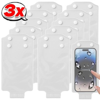 1 / 2 / 3 Vỏ điện thoại chống nước trong suốt - Túi đựng điện thoại di động có thể chạm vào màn hình di động chống mưa