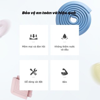 xốp bọc cạnh bàn - bịt góc bàn an toàn cho bé（1 chiếc）FE123