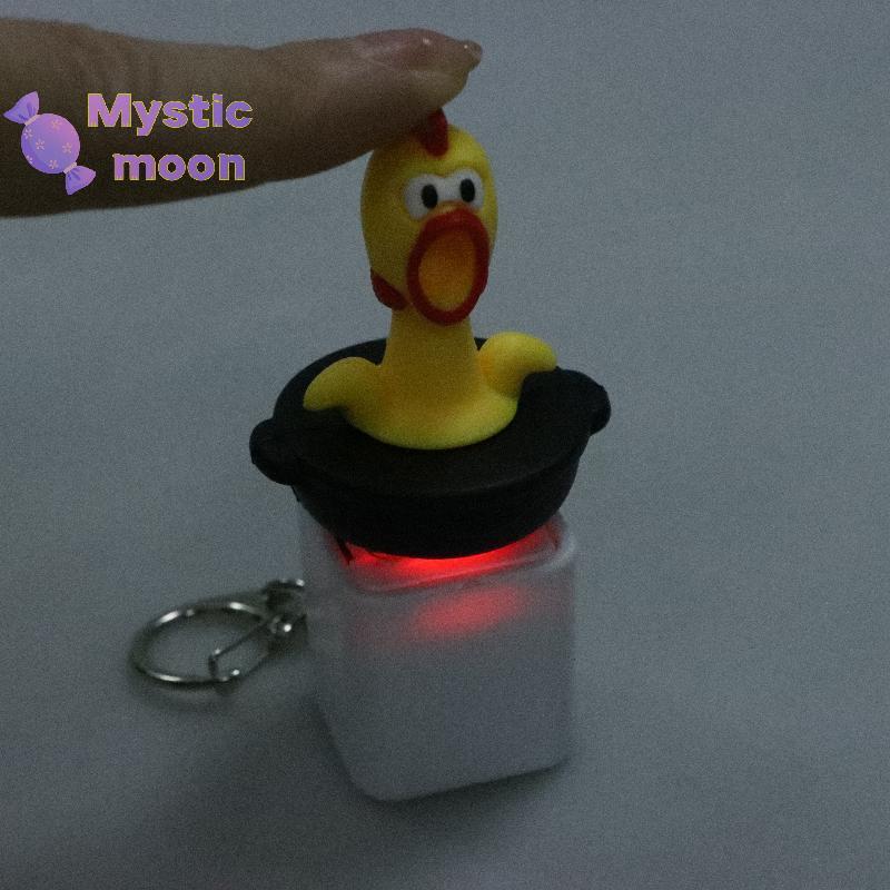 [Mystic] 1 Cái Đồ Chơi Nhựa Giảm Căng Thẳng Hoạt Hình Sáng Tạo Gà Khóc Sắc Nét Nút Giọng Nói Móc Khóa Thẩm Mỹ Cao Cho Trẻ Em Quà Tặng [Mới]