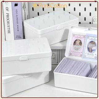 Hộp lưu trữ PURECOTTON0, Hộp đựng hình nhựa lật, Hộp sắp xếp chống bụi Văn phòng phẩm