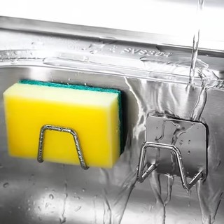 2 / 4 / 6 Giá xốp bồn rửa chén nhà bếp bằng thép không gỉ - Móc lưu trữ thoát nước tự dính đa chức năng