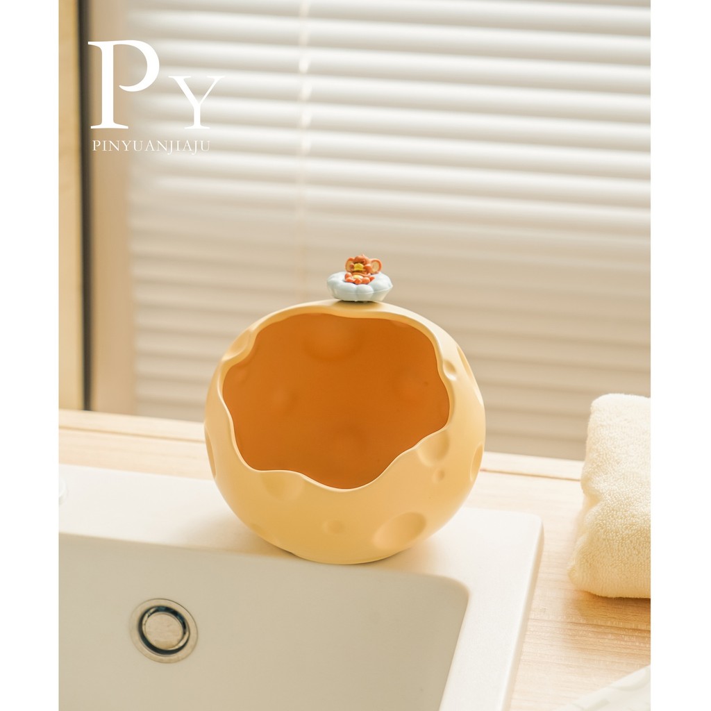 Phô Mai Lối Vào Nhà Lưu Trữ Đồ Trang Trí Lối Vào Chìa Khóa Khay Bảo Quản Mèo Chuột Gốm Để Bàn Đồ Trang Trí Dễ Thương Sáng Tạo Trang Trí Nhà Cửa