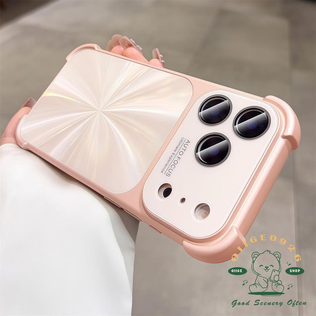 【 Ốp lưng iPhone17 】 Túi khí khí khí cực quang cảm giác da lỏng Vỏ điện thoại iphone17 Pro Max 16 15 14 13 cho vỏ iPhone Vỏ mềm silicon TPU chống sốc