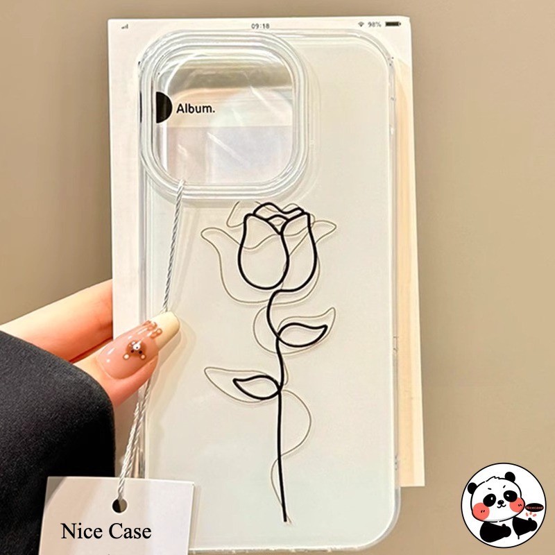 Ốp Điện Thoại Hoa Hồng Thanh Lịch Cho Xiaomi 17 Pro Max 15T 15 14T 14 13T 13 12 12X 12S Mi 11 11X 11i Pro Ultra Lite 5G 4G Vỏ Hoa Hoạt Hình Dễ Thương Ins Phong Cách IMD Vỏ