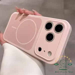 【 Ốp lưng iPhone17 】 Macaroon màu da cảm giác lỏng từ tính Vỏ điện thoại iphone17 Pro Max 16 15 cho vỏ iPhone Vỏ mềm silicon TPU chống sốc