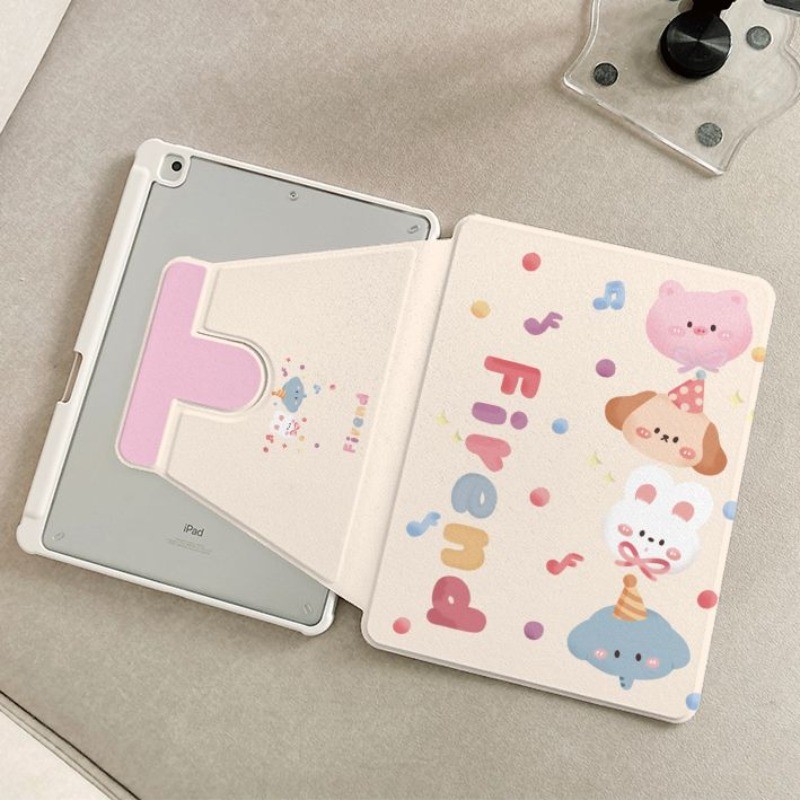 Ốp Bảo Vệ Cho iPad 2025 A16 gen11th M4 2024 pro11 Air4 / air5 Air2 Gen5 / 6 air 13 inch thế hệ thứ 10 air 11 M2 Air6 M3 Air7 Mini4 / 5 / 6 Gen7 Gen8 Gen9 pro 12.9 Xoay 360 Độ