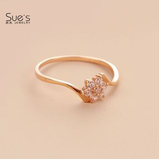 Rt [Bộ sưu tập người 3416] Nhẫn vàng tím Pure Russia 585 Nữ Nhẫn vàng hồng 14K Nhẫn vàng đầy màu sắc Quà tặng thời trang phù hợp cho mẹ