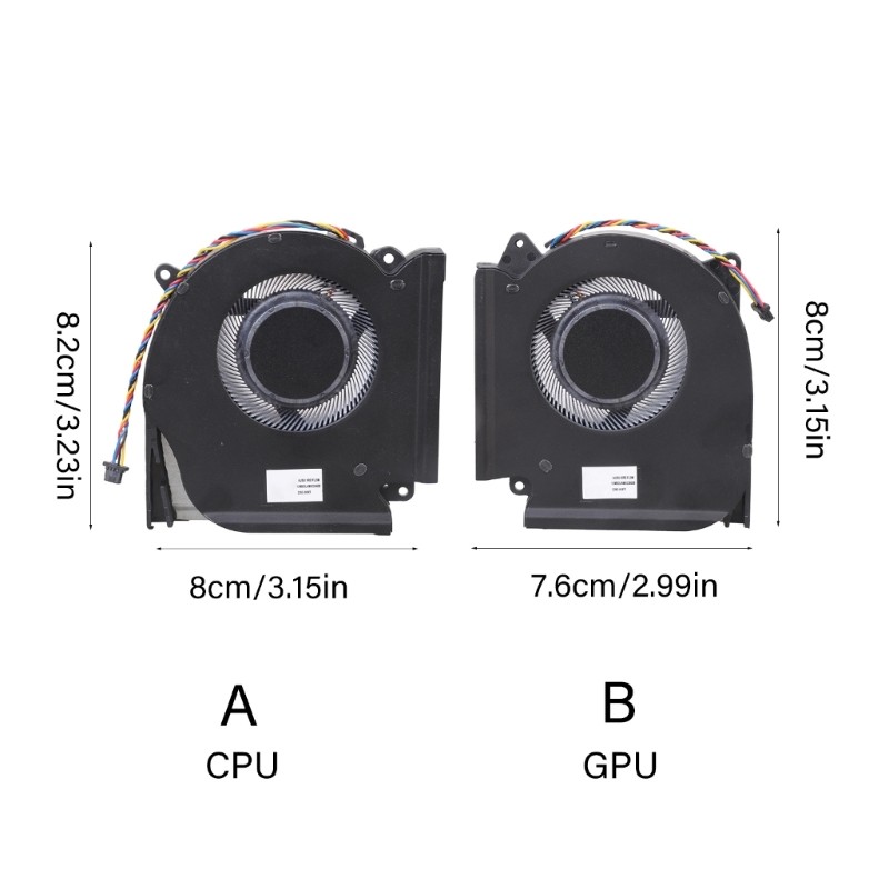 Btsg Laptop CPU Quạt Thay Thế Tiếng Ồn Thấp Cho G533Q 12V CPU GPU Tản Nhiệt Quạt