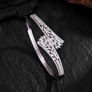 Châu Âu Mỹ ins Phong Cách Mới Zircon Hình Học Mở Vòng Tay Nữ