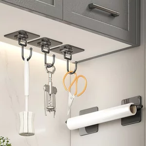 COMBO 10 Móc dán tường chịu lực inox 304, Móc treo tường siêu dính treo đồ đa năng quần áo tiện ích