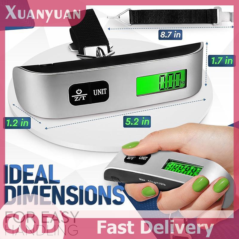 XUAN Gold Star 50KG / 110LB Cân Hành Lý Cân Điện Tử Kỹ Thuật Số Du Lịch Cân Di Động 1PC VN