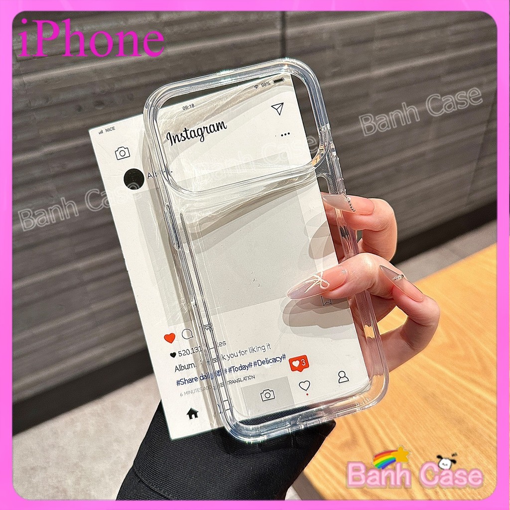 Ốp lưng iPhone Vỏ không gian trong suốt cho 18 17 16 15 14 13 12 11Pro Pro Max 7 8 Plus X XS XR XSMax SE Vật liệuAcrylic