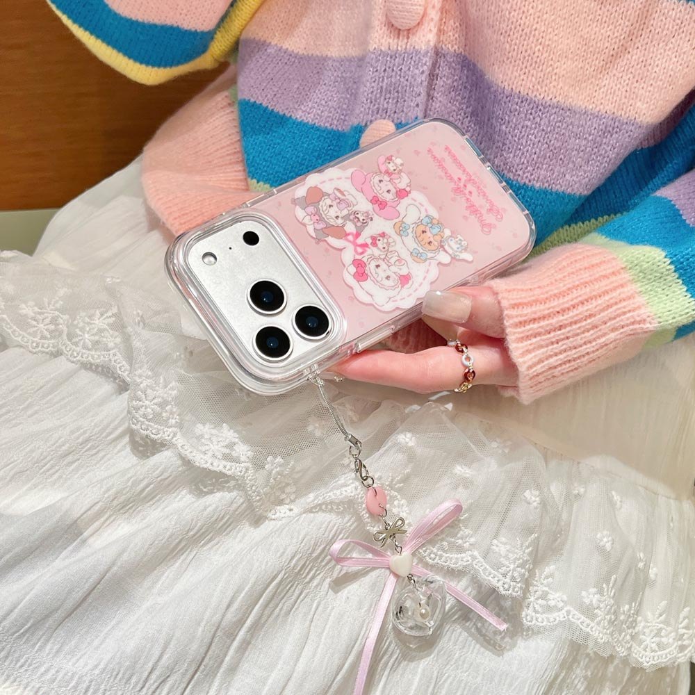 Ốp lưng cứng Tương thích với iPhone 13 14 14Pro 14ProMax 15 15Pro 15ProMax 16 16Pro 16ProMax 17 17Pro 17ProMax MIkko Love Sanlio Pattern Case