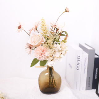 Hoa Giả Bó Lụa Cao Cấp Decor Trang Trí Nhà Cửa Phòng Khách Vintage Retro Bắc Âu Sang Trọng Hồng Cúc Chụp Ảnh Đám Cưới Mộc Mạc Phụ Kiện Nội Thất Thẩm Mỹ Ins Style Quà Tặng Đẹp Tinh Tế Chân Thật Bình Để Bàn Ban Công Studio Kiểu Dáng Hiện Đại Nghệ Thuật