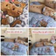 Bộ ga gối nỉ nhung 5 món MemMinBedding Luxury họa tiết thêu Kitty nổi kèm gối decor, ấm áp, mềm mại dễ thương