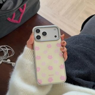 Vỏ cứng Tương thích với iPhone 13 14 14Pro 14ProMax 15 15Pro 15ProMax 16 16Pro 16ProMax 17 17Pro 17ProMax 17ProMax 17Air Vỏ hoa dạng bột màu vàng