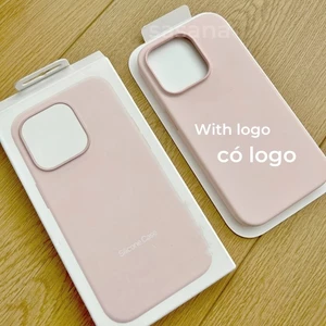 Màu hồng bụi bặm (Chính thức 1: 1) Silicon lỏng từ tính cho iphone 16 / 15 / 14 / 13 / 12 / ProMax / plus / mini Vỏ điện thoại chất lượng cao Hoạt hình bật lên