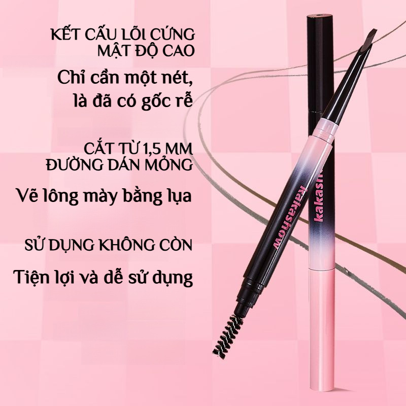 🔥Giá sốc🔥chì kẻ chân mày/kẻ lông mày 2 đầu/chì kẻ mày tự nhiên/bút chì kẻ lông mày nâu/Chì kẻ mày hai đầu 3D Natural Wild Eyebrow/chì kẻ chân mày 2 đầu