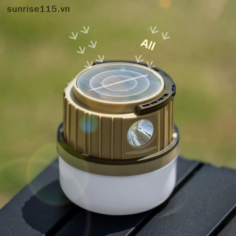 Đèn cắm trại SRVN 2400mAh với năng lượng mặt trời, đèn LED sạc IPX5 chống nước, phù hợp cho cắm trại và tình huống khẩn cấp.