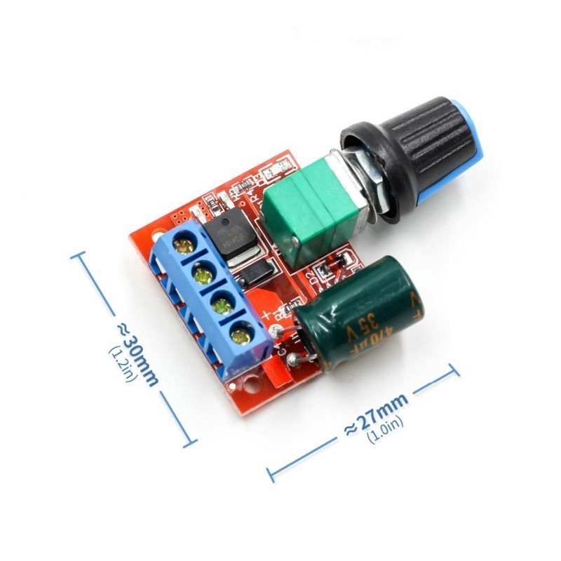 【24h】Mạch Điều Tốc PWM 5A DC 4.5V–35V – Mô Đun Điều Khiển Động Cơ Mini Công Suất 90W, Chính Xác Cao