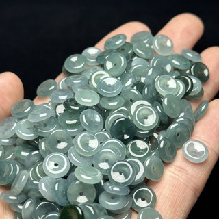 ((5 cái) Ngọc nước xanh tự nhiên 9mm với khóa an toàn rời - phụ kiện handmade)