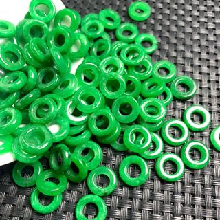 ((10 Chiếc) Ngọc Rời Hạt Tielong Nguyên Khô Xanh Nhẫn Nhỏ Ngọc Nhẫn Tự Làm Vòng Tay Phụ Kiện