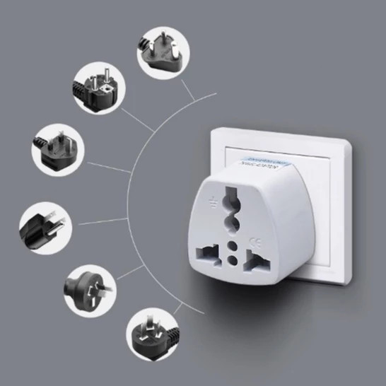 Bộ Chuyển Đổi 3 Chấu Thành 2 Chấu Phích Cắm Tròn, Tiêu chuẩn Châu Âu-FE123