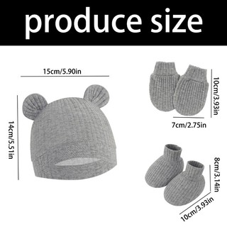DE Scratch Mittens Tất Mũ Mầm Non Găng Tay Cotton Mũ