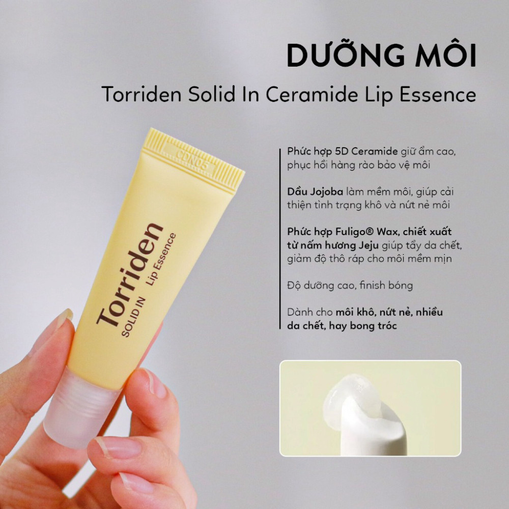 Tinh Chất Dưỡng Môi Torriden Solid In Lip Essence 11ml - Cấp Ẩm Sâu, Phục Hồi Môi Khô Nứt, Hiệu Ứng Căng Mọng