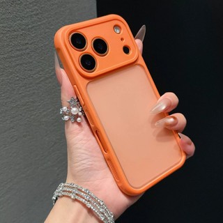 Tản Nhiệt Matte Trong Suốt Acrylic Bảo Vệ Toàn Diện Ống Kính Ốp Lưng Điện Thoại iPhone 17Promax 17pro 12 13 14 15 16 Pro Max Chống Sốc Nam Nữ Vỏ Di Động
