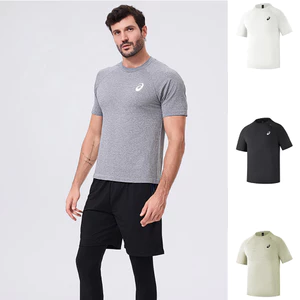 Nam Thể Dục Mới Chạy Liền Mạch Tích Hợp Dệt Kim Thể Thao Slim Fit Tay Ngắn