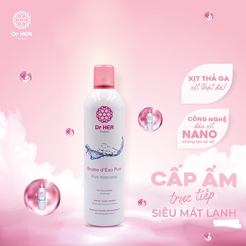 Xịt Khoáng Dr Her 400ML Cấp Ẩm Làm Dịu Mát Da