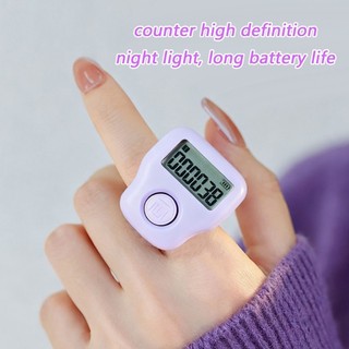 QUUM USB có thể sạc lại Bộ đếm ngón tay kỹ thuật số Phát sáng trong bóng tối Thiết kế tiện dụng Chất liệu ABS cầm tay cho thể thao Inve