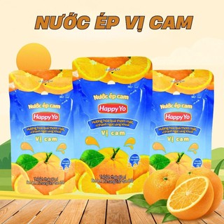 Nước Ép Trái Cây Đóng Gói 80ml 6 Vị Cam, Nho,Táo Đào, Lê, Xoài, Dâu