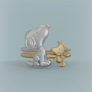Hoạt Hình Dễ Thương Dễ Thương Dễ Thương Quà Tặng Sinh Nhật Sụp Đổ Nhẫn Chim Snoopy Phù Hợp Và Hàng Hóa Hỗn Hợp Trẻ Em Cặp Đôi Nhẫn VFH9