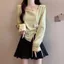 Áo thun dài tay cổ vuông phong cách Pháp, phù hợp mùa xuân dành cho nữ