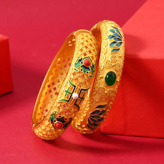 Vòng tay men cloisonne thủ công Bắc Kinh - Phong cách hoàng gia, sang trọng và sáng bóng