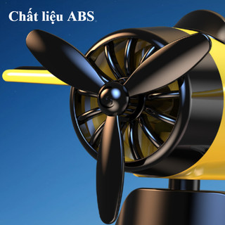 Máy Bay Trang Trí Năng Lượng Mặt Trời - ABS Cao Cấp, Xoay 360° Mượt, Trang Trí Bảng Điều Khiển Xe