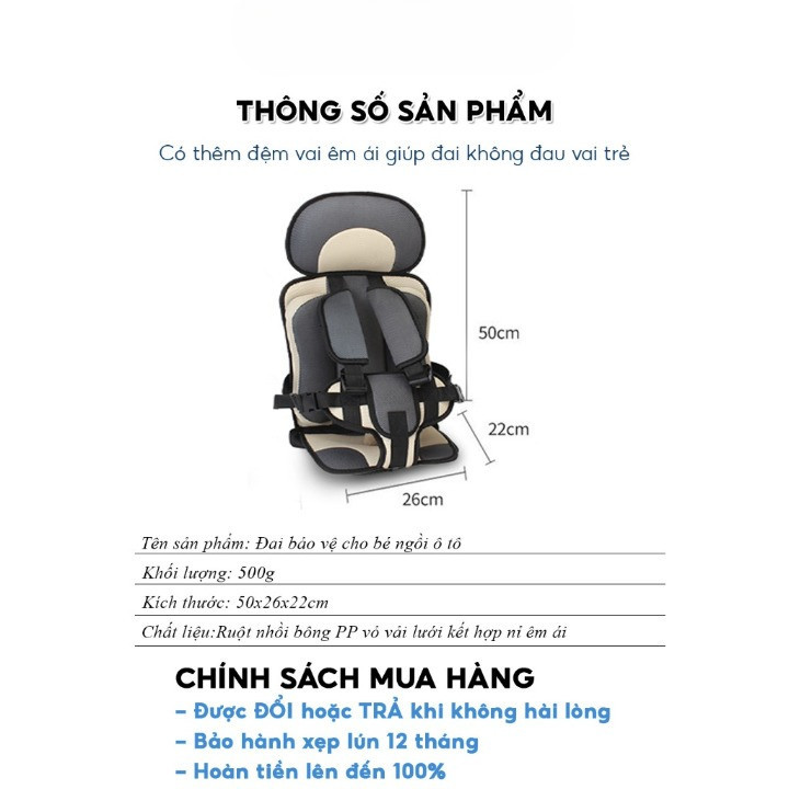 [Từ 1 Đến 6 Tuổi ]Ghế Ngồi Ô Tô Cho Bé – Ghế Giữ Bé An Toàn Trên Xe Hơi, Đai An Toàn Trẻ Em