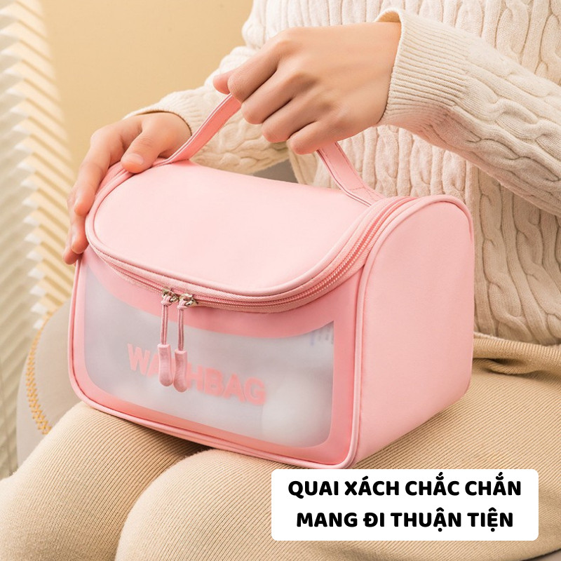 Túi Đựng Mỹ Phẩm 2 Ngăn Nhiêu Màu ENODA HOME, Túi Đựng Đồ Trang Điểm, Đồ Du Lịch Chống Thấm Nước TUIPU003