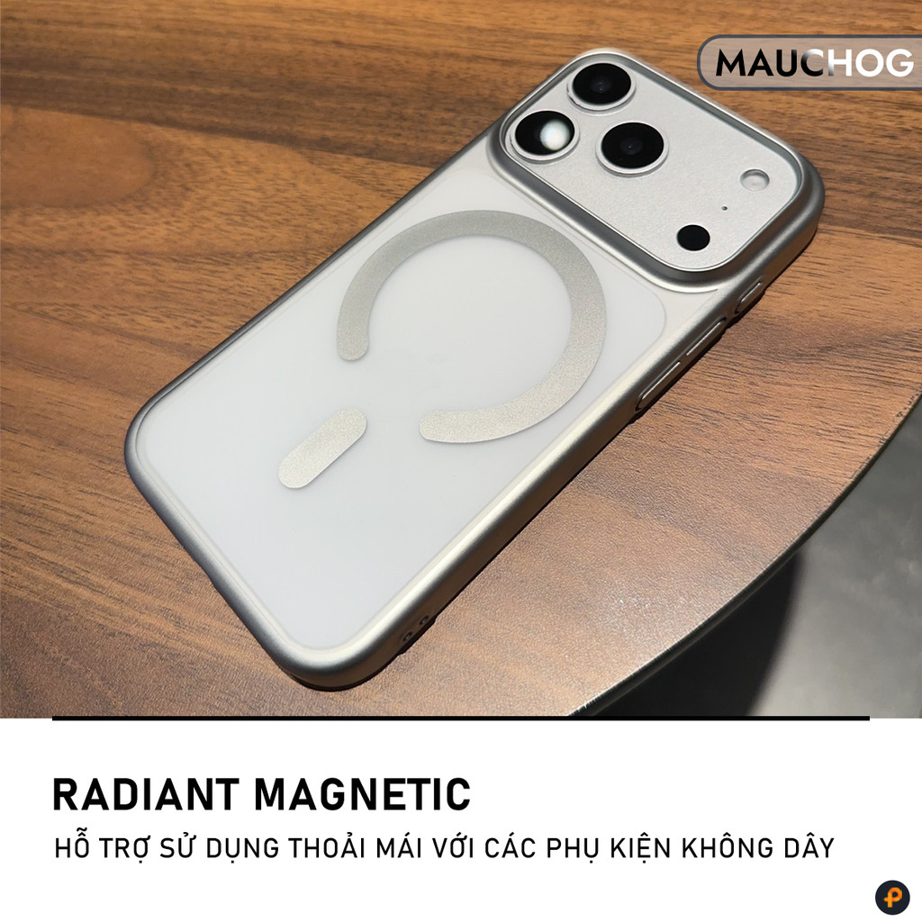 Ốp Siêu Mỏng Nhám Mờ Chống Vân Tay Viền Si Mạ Crom Cho Điện Thoại iPhone 17 Pro Max 16 15 14 13