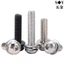 Chất liệu thép không gỉ 304 Ổ cắm lục giác đầu tròn 3 Ốc vít kết hợp Lớp 10.9 Đầu đĩa Vít Máy giặt phẳng Máy giặt đàn hồi có bu lông máy giặt M2.5M3M4
