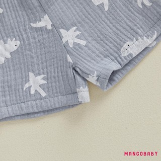 Bộ quần Short bé trai MG-Baby Kids Boys Bộ áo sơ mi ngắn tay in hình khủng long / xe buýt / tôm hùm với quần Short lưng co giãn Bộ trang phục mùa hè cho trẻ mới biết đi