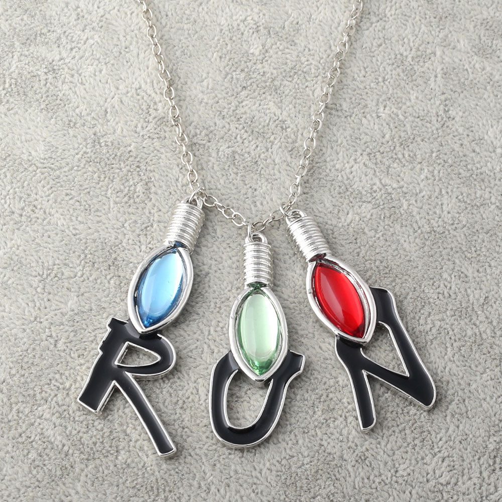 Vòng cổ Stranger Things với bảng chữ cái tiếng Anh, phù hợp cho Eleven và Demogorgon themed, trang sức thời trang đa năng