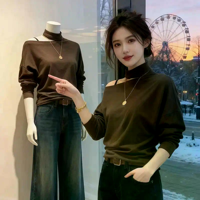 Áo Sơ Mi Dài Tay Nữ Size Lớn Đức Phong Cách Hàn Quốc Vai Dài Tay Thời Trang Mới