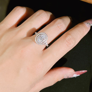 ❤ Cổ Điển Nhấp Nháy Hoa Đá Cắt Moissanite Full Kim Cương Bồ Câu Trứng Nhẫn Nữ Tiệc Cưới Trang Sức