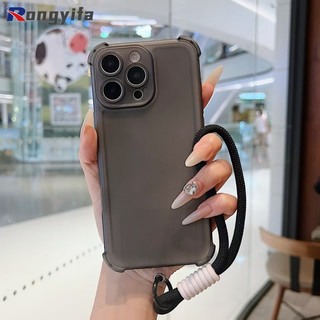 Ốp điện thoại mờ sương Ice Mist cho Samsung Galaxy S25 Edge S24 S23 S22 Plus Ultra FE S25 + S24 + S23 + S22 + 5G 4G Vỏ điện thoại trong suốt dễ thương Vỏ mềm sang trọng có dây tay ngắn